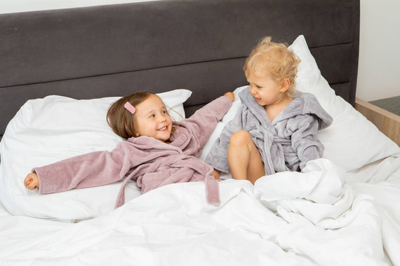 Szlafrok dziecięcy bambusowy Bamboo ByShelly - jasny szary