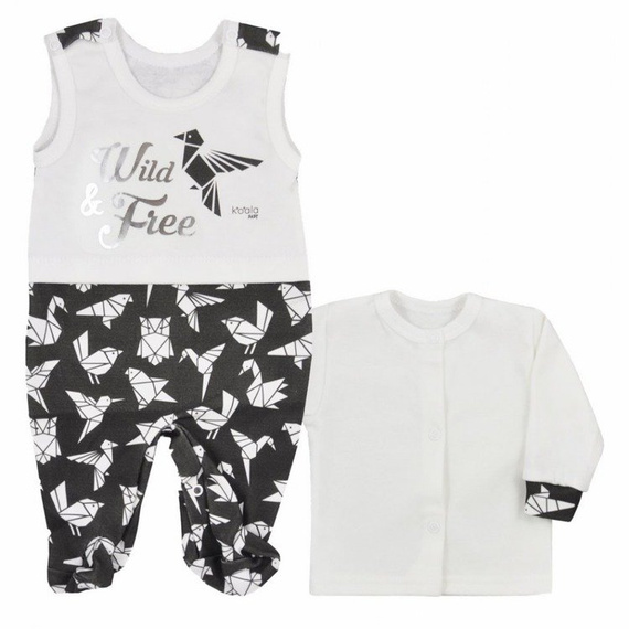 Komplet niemowlęcy "ORIGAMI" Koala czarno-niebieski