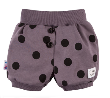 Szorty w grochy Swan Ewa Klucze - druk grafit