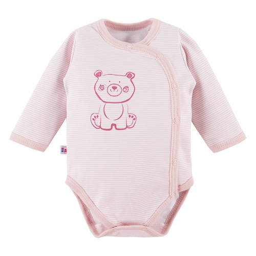 Body dziecięce rozpinane Big Bear Eevi - różowy paski