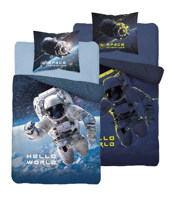 Pościel bawełniana świecąca w ciemności kosmonauta 4025 A Fluo 133 Detexpol