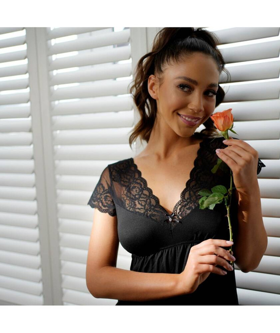 Ivana Koszulka Nocna Donna czarny