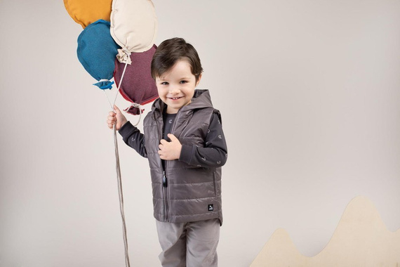 Kamizelka rozpinana dziecięca "Dreamer" Pinokio - szary