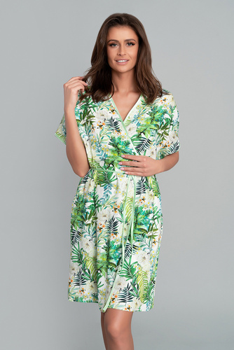 Szlafrok Damski Florina Italian Fashion - druk liście