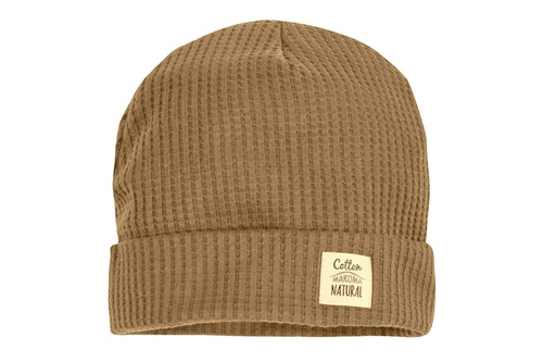 Czapeczka niemowlęca "Natural Waffel" Makoma camel