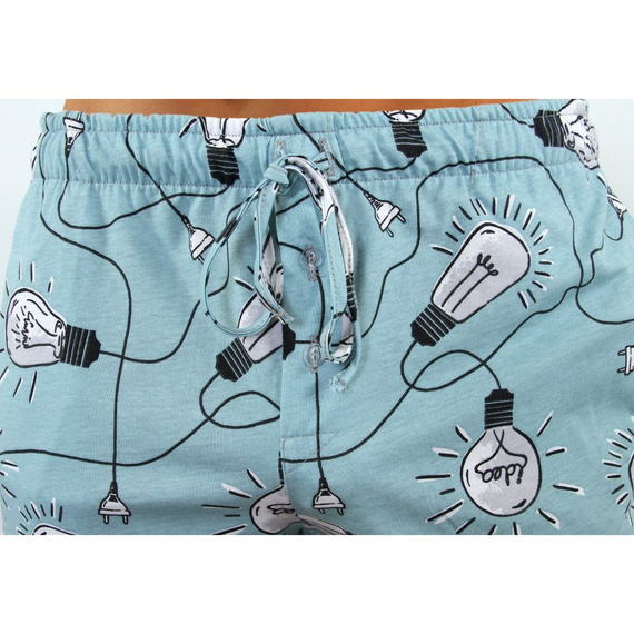 Bawełniana piżama męska z długim rękawem 2431/06 Sesto Senso - żarówki