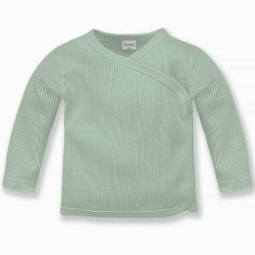 Kaftanik niemowlęcy wiązany Lovely Day Pinokio - zielony prążek