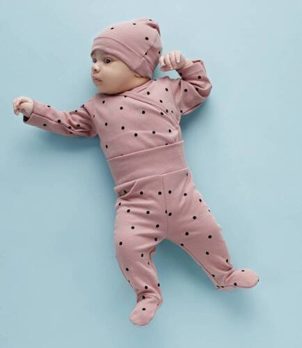 Półśpiochy niemowlęce Tres Bien Pinokio - róż groszki