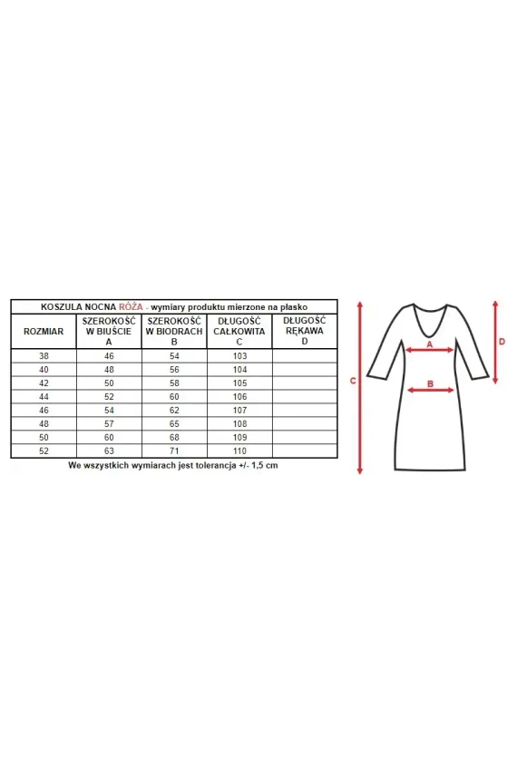 Koszula nocna damska 4114 Róża Mewa beżowy