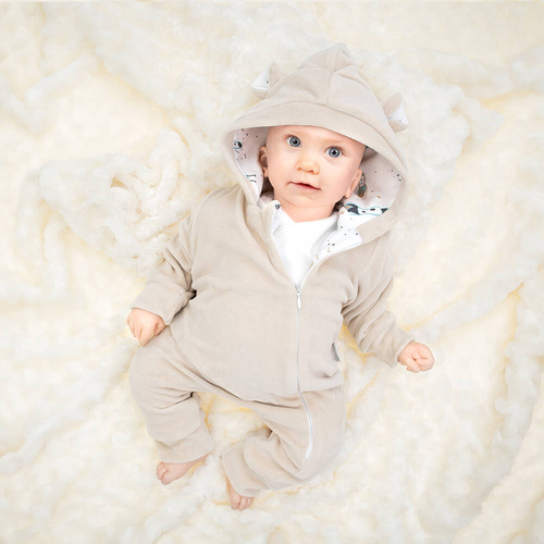 Pajacyk welurowy z podszewką 141293 Nicol 