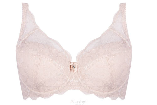 Angelika full cup Biustonosz usztywniany Unikat - beżowy