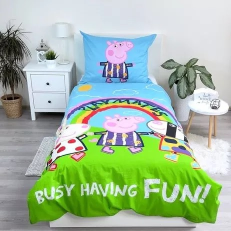 Pościel dziecięca bawełniana świecąca w ciemności JF24 Świnka Peppa Jerry Fabrics