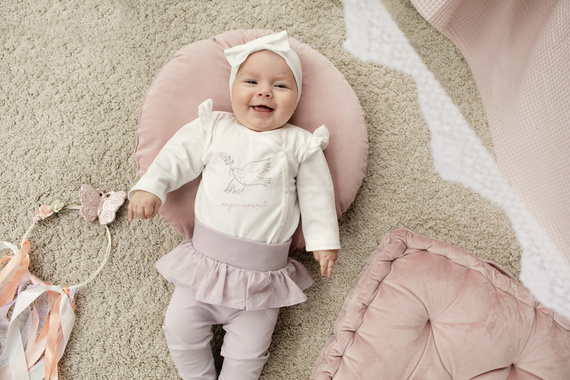 Opaska dziewczęca Charlotte Pinokio - ecru