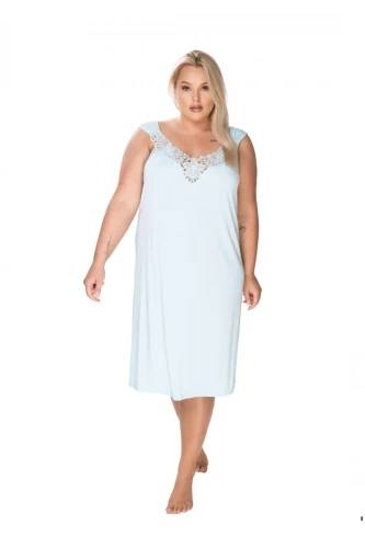 Koszula nocna damska 4114 Róża Mewa miętowy