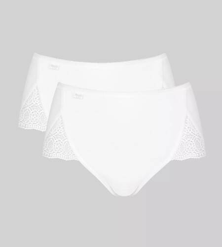 Figi Damskie 2-pak Pure Sense Luxe Maxi C2P - white