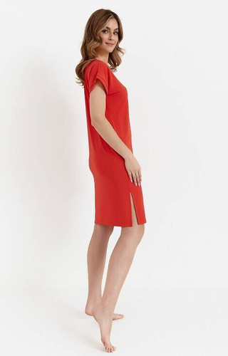 Koszula nocna z bawełny 455 Cana - czerwona