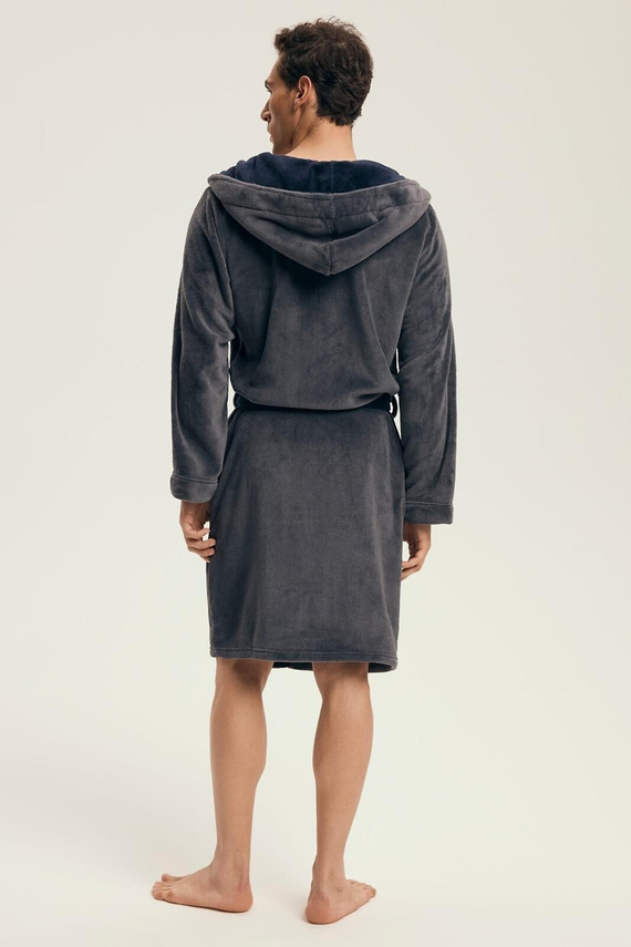 Henderson Natch 43377 – szlafrok męski z kapturem, ciepła dzianina, stylowy i wygodny