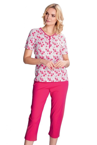 6166 Rozalia Piżama damska Mewa różowa