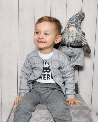 Chłopięcy komplet dresowy "Jaś" Bambarillo szary