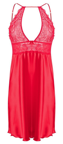 Koszulka satynowa damska Afrodyta DKaren - czerwony