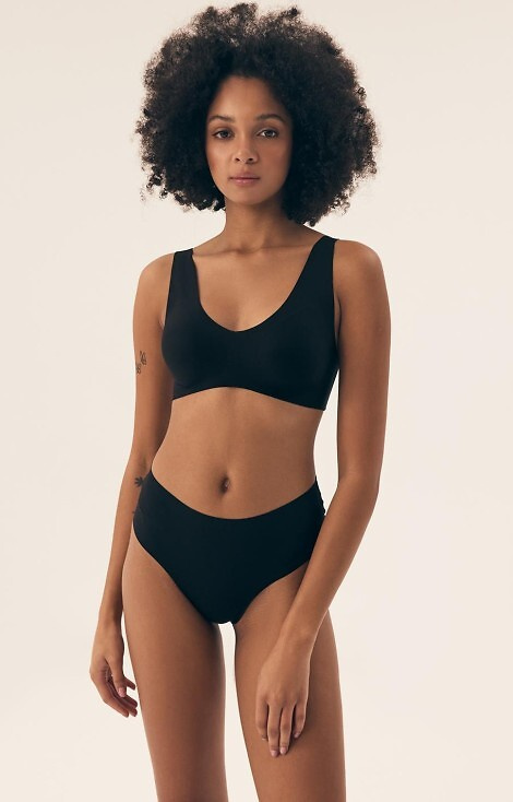 Biustonosz usztywniany bezszwowy 42850 Bake- czarny