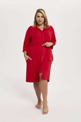 Szlafrok Damski Song Italian Fashion - czerwony