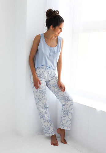 Piżama damska Arely Sensis - błękitny