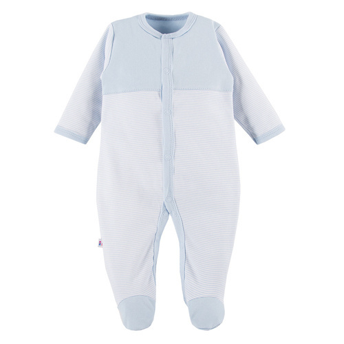 Pajac niemowlęcy ze stópkami Big Bear Eevi - niebieski paski