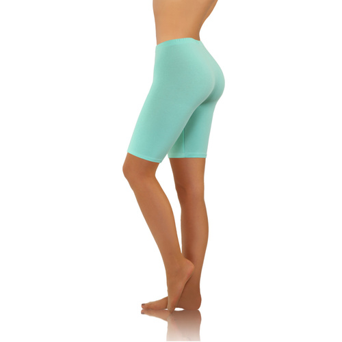Legginsy damskie sportowe kolarki kryjące krótkie Sesto Senso miętowy