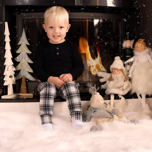 163547 Magia Świąt Body z długim rękawem Nicol - czarny