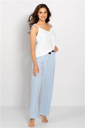 Piżama damska Erica Momenti Per Me white-baby blue 