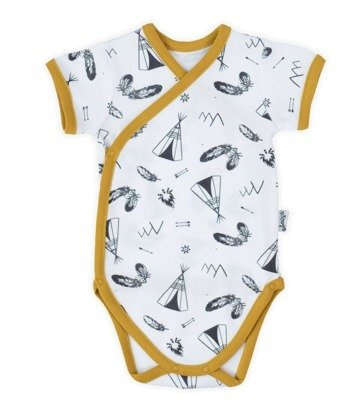 167096 Body z krótkim rękawem rozpinane "Indian" Nicol - wzór