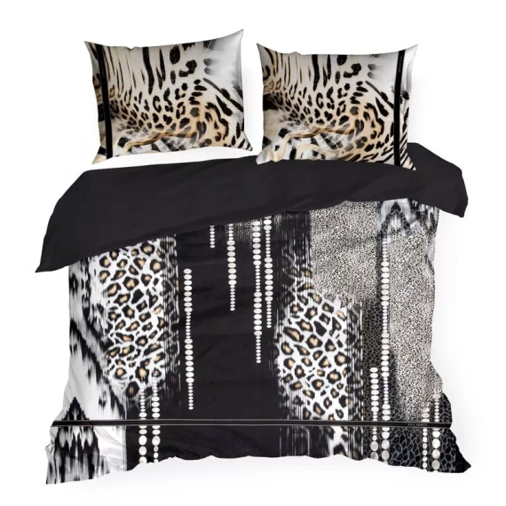 Pościel satynowa pantera Eva Minge Eva 22 Eurofirany czarny
