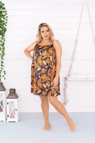 Koszula damska, wąskie ramiączko Monstera Italia Fashion - druk 