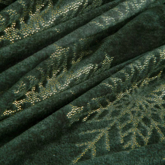 Narzuta świąteczna Eurofirany zielona – miękki koc z mikrofibry, ciepły i lekki