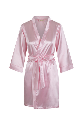 Szlafrok damski satynowy Vesna ByShelly - jasny róż