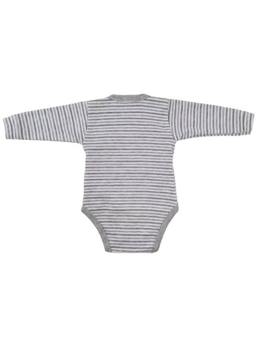 "Lines" Body rozpinane z długim rękawem Terjan - szary