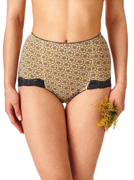 Figi damskie LPM 753 B22 2-pak Key czarny beżowy