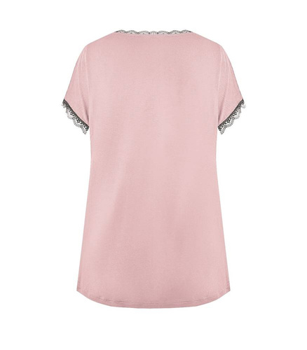 Margot Mix&Match Koszulka Piżamowa Gładka Nipplex - różowy