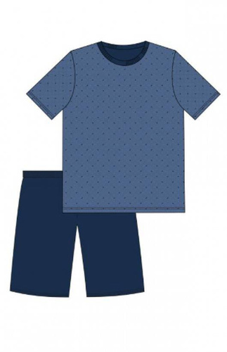 Piżama męska krótki rękaw, spodenki 323/148 Ben Cornette - jeans