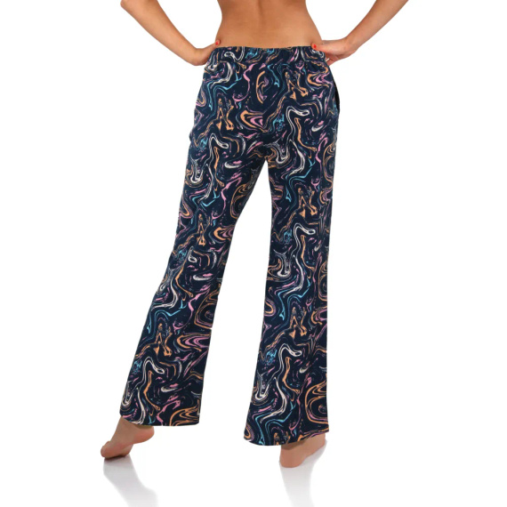 2676/04 Spodnie piżamowe Sesto Senzo kwiatki granatowy