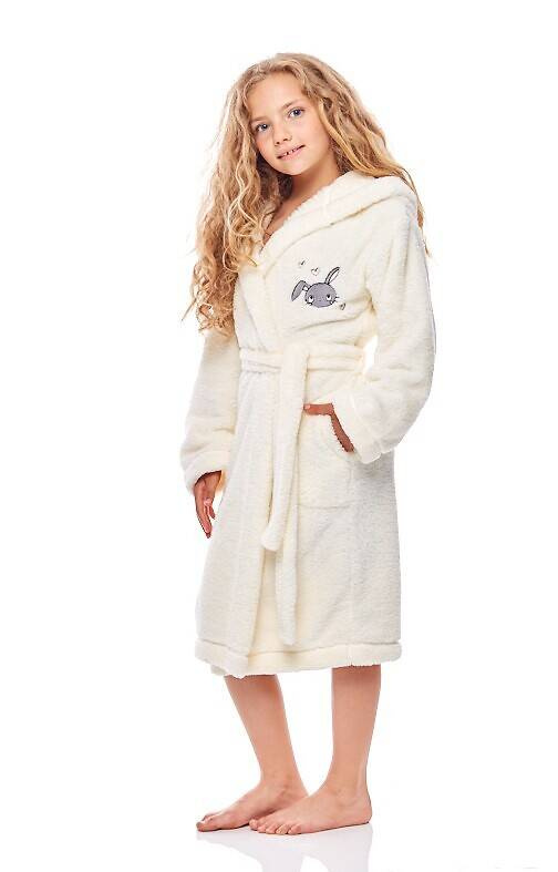 Szlafrok dziecięcy RB-003 L&L ecru