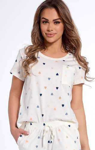 Piżama damska 675/307 Amy Cornette ecru 