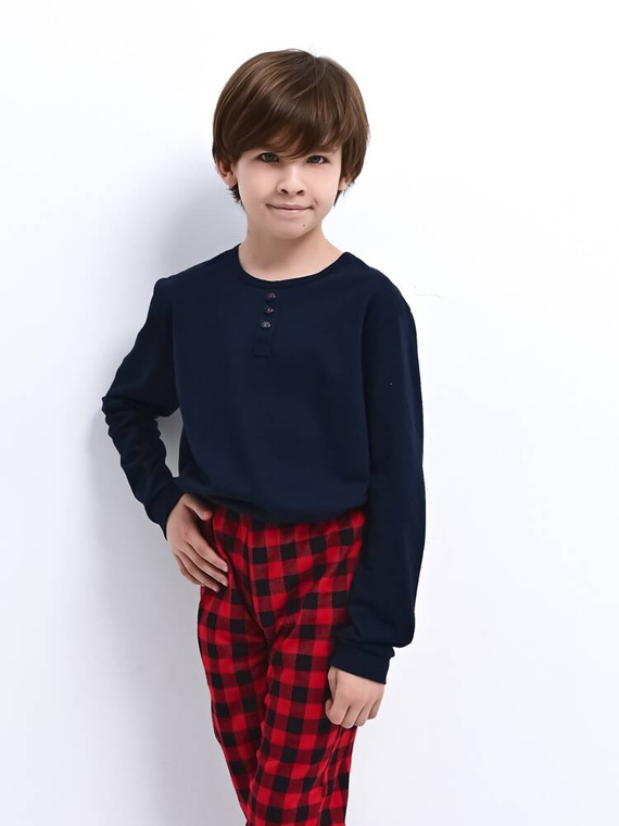 Piżama dziecięca Louie Kids Sensis - granatowy