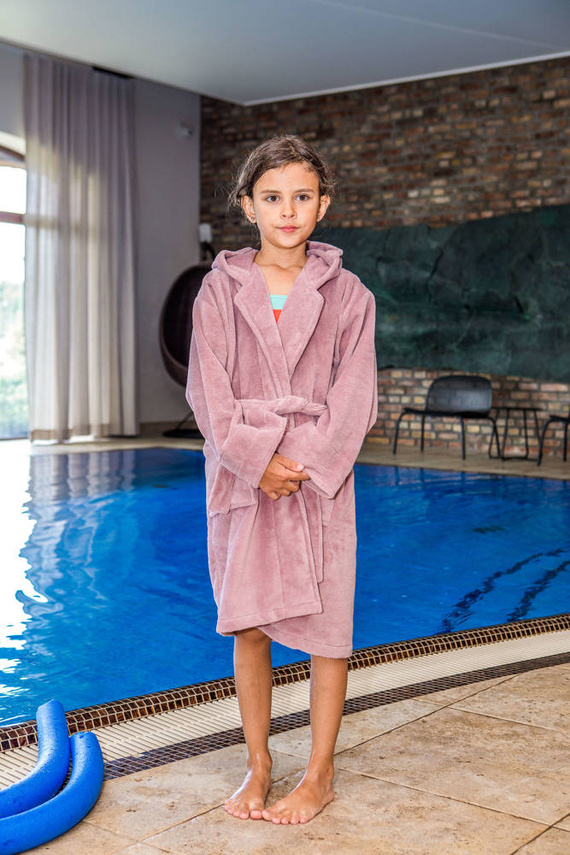 Szlafrok dziecięcy bambusowy Bamboo ByShelly - brudny róż