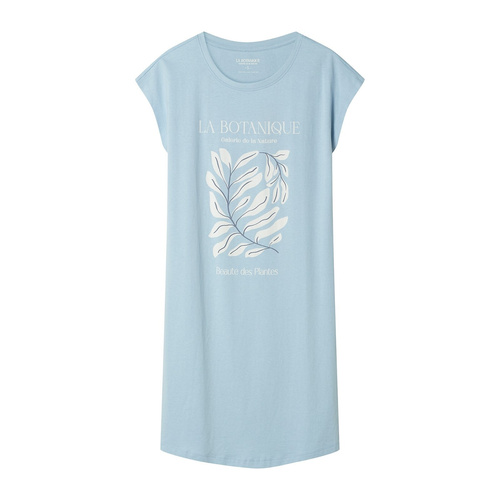 Koszula nocna damska 45183 Estes, bawełniana, nadruk, krótki rękaw, luźny fason