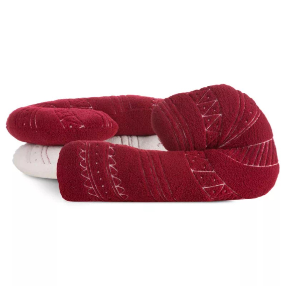 Eurofirany poduszka świąteczna 27x46 – laska cukrowa, czerwona i biała, buklowa