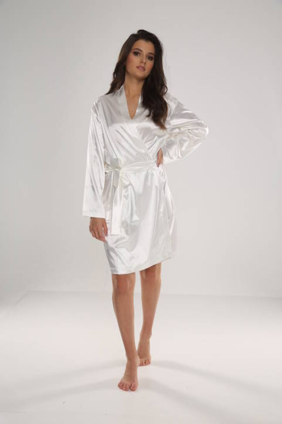 797 Classic szlafrok damski Forex - perłowy