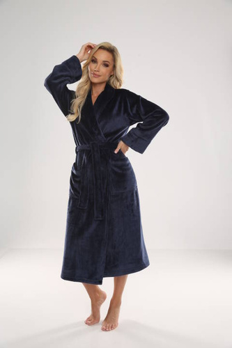 Długi Szlafrok damski 628 Abigail Forex - granat