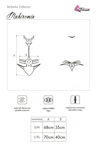 Body damskie Mahiromin Red LC 90574 LivCo Corsetti Fashion  